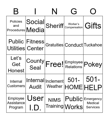 New Employee Orientation Morning (6) Bingo Card