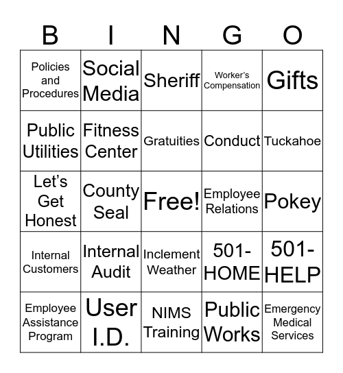New Employee Orientation Morning (6) Bingo Card