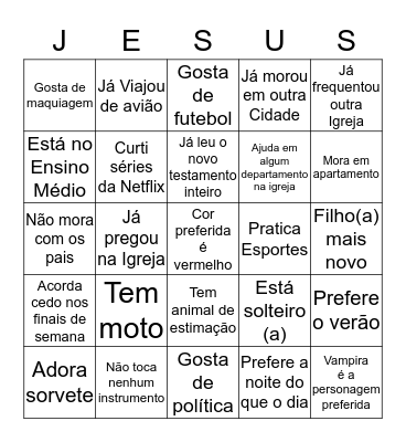 Intercâmbio PIBC x IBPP Bingo Card
