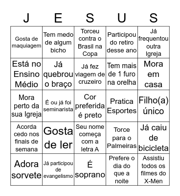 Intercâmbio PIBC x IBPP Bingo Card