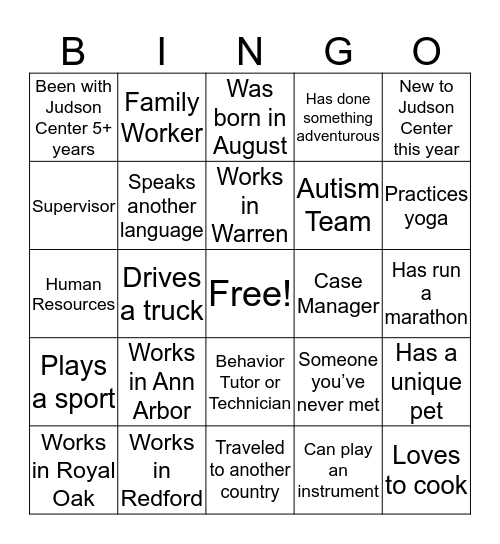 Better Together BINGO! Bingo Card