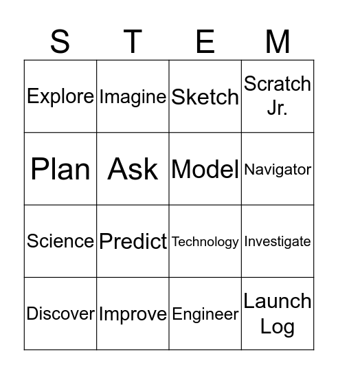 STEM Bingo Card