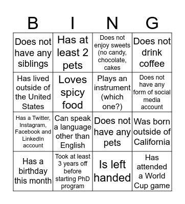 Competitive Edge Bingo  Bingo Card