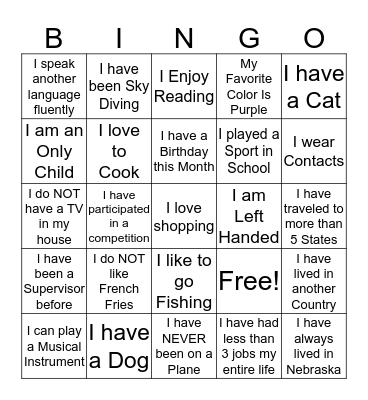 UBIQUITY BINGO Card