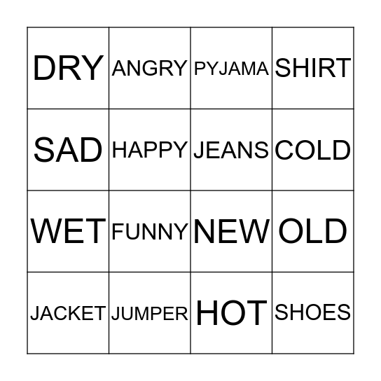 Bingo Card