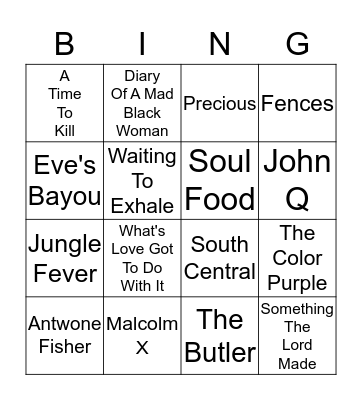 BLACK DRAMA Bingo Card