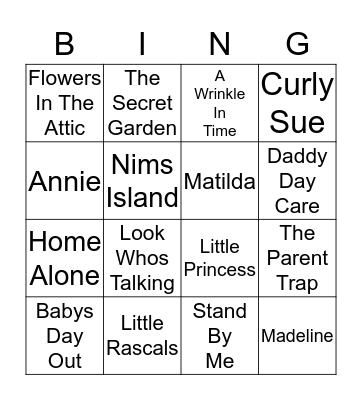 KIDS ARE THE STARS Bingo Card