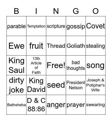 Primary Bingo Card