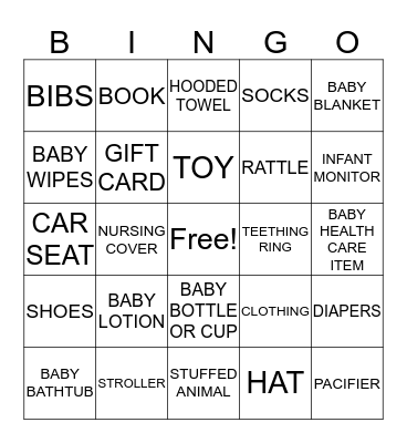 BABY  BINGO Card