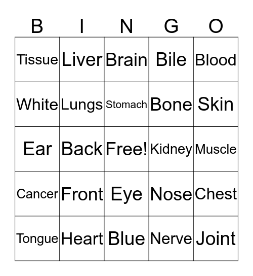 Root Words Bingo Card