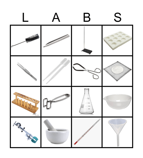 Lab Equipment BINGO Card
