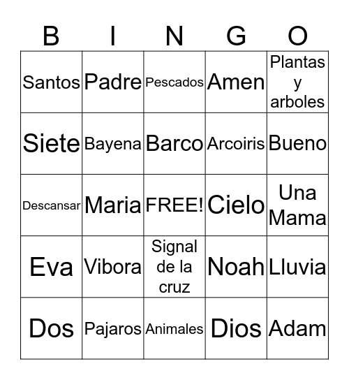 Biblia Bingo! Bingo Card