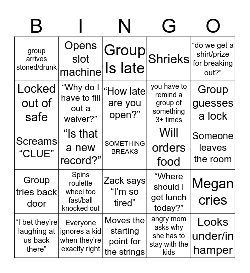 Casino Bingo Card