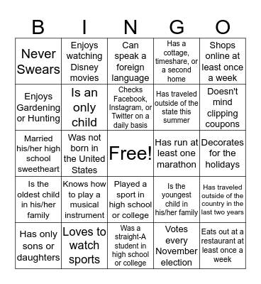 West Middle School Staff Bingo Card