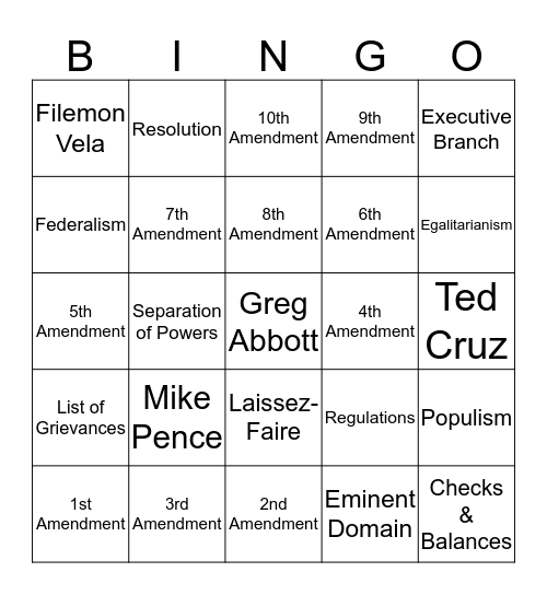 Bingo! Bingo Card