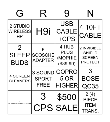 ITS GAME TIME!!! Bingo Card