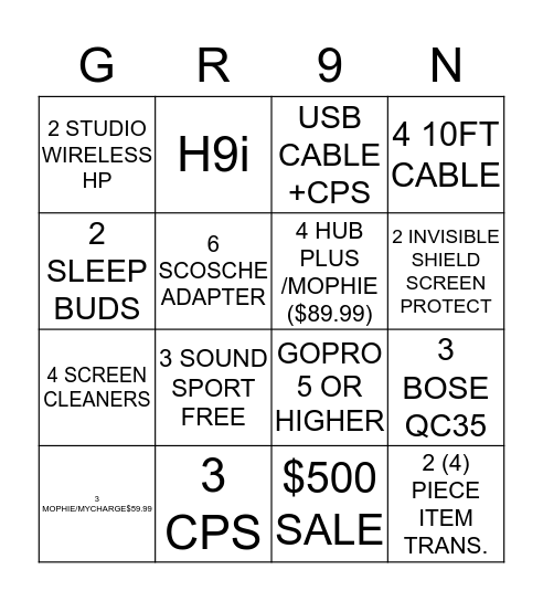 ITS GAME TIME!!! Bingo Card