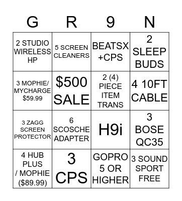 ITS GAME TIME!!! Bingo Card