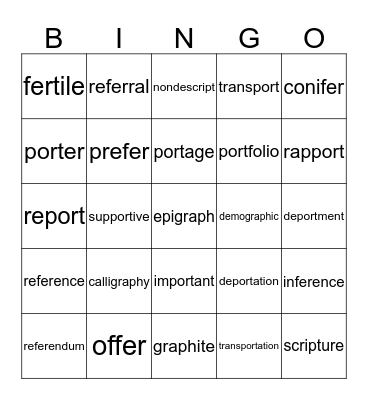 Teal Bingo 7 Bingo Card