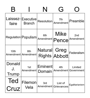 Bingo! Bingo Card