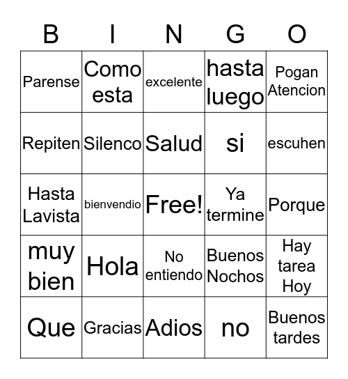 el chivo Bingo Card