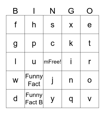 Homies Bingo Card