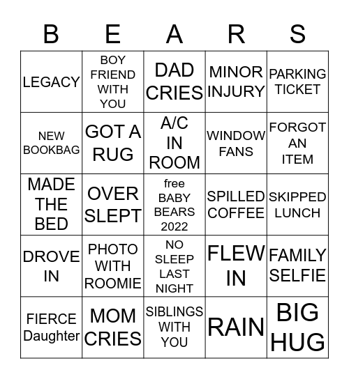 MOVE-IN BINGO Card