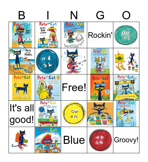 Pete the Cat! Bingo Card