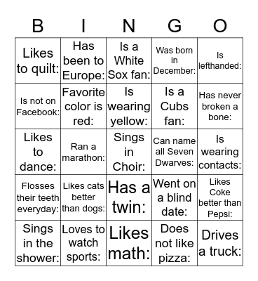 Bingo Card