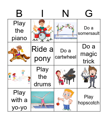 I can ... Bingo Card