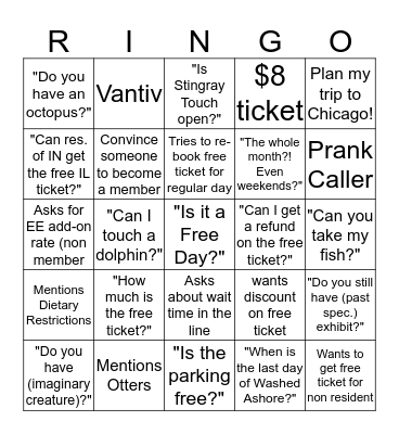 Switchboard Ringo! Bingo Card