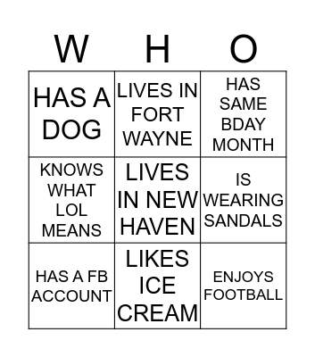 GRACE GATHERING  Bingo Card