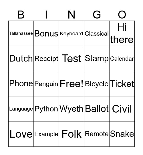 PyGotham Bingo Card