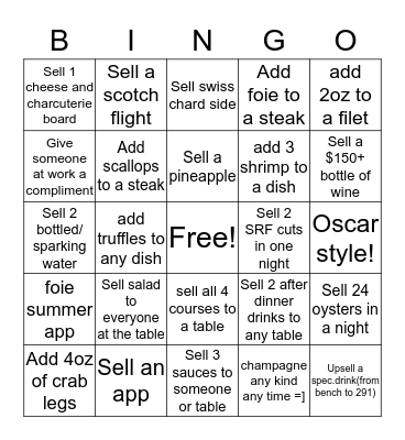 Cowboy Star Bingo Card