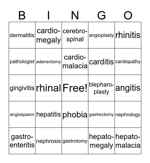 MT Lesson 1 Bingo Card