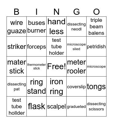 scientists bingo Card