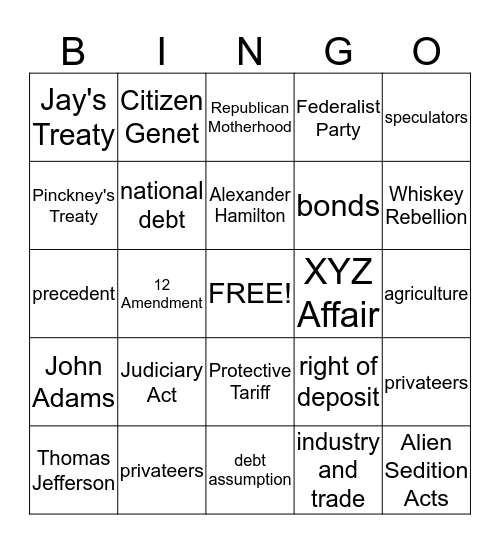 Chapter 10  Bingo Card