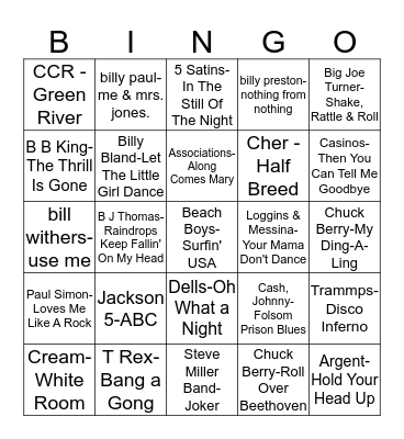 DJINGO Bingo Card