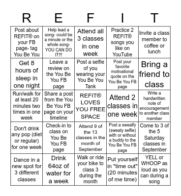You Be You Bingo Card