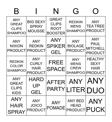 TAMARA Bingo Card