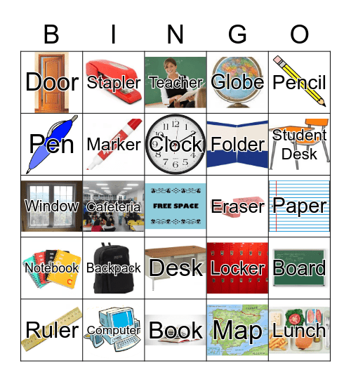 Classroom Items Lakeland Bingo Card