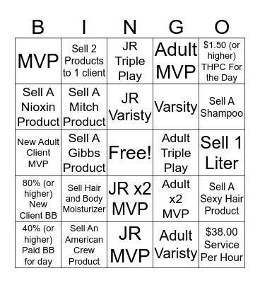 Back To School BINGO Card