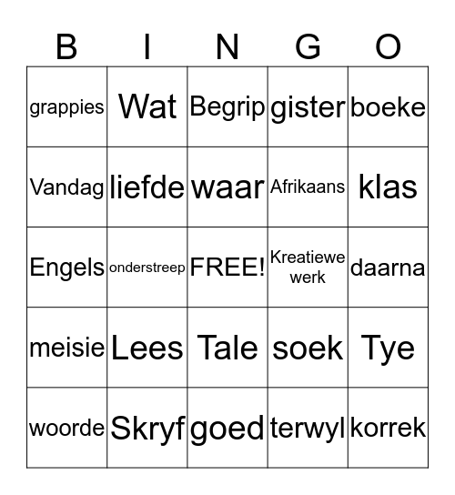 Goedekrant Bingo Card