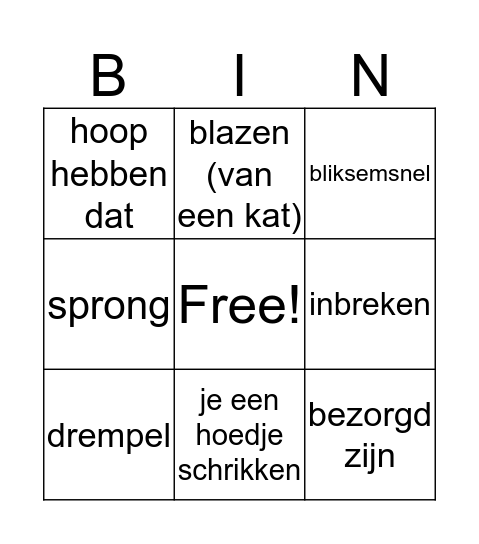 1.2.3 Bingo Card