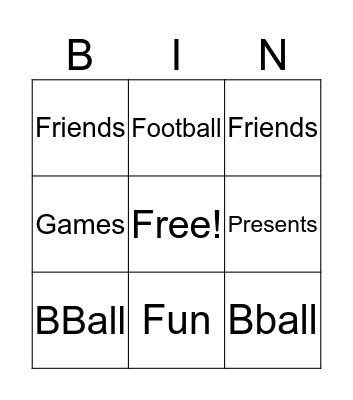 Happy Birthday Bingo Card