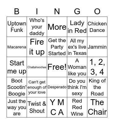 J & J's Wedding Bingo Card