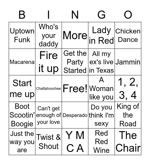 J & J's Wedding Bingo Card