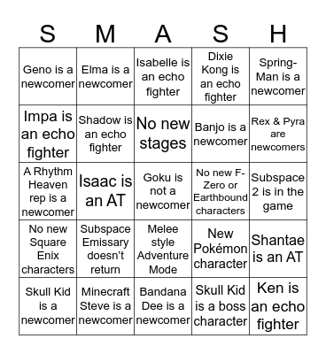 Ultimate Bingo Card