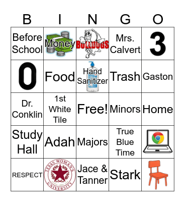 Beginning of the Year Expectations Bingo Card