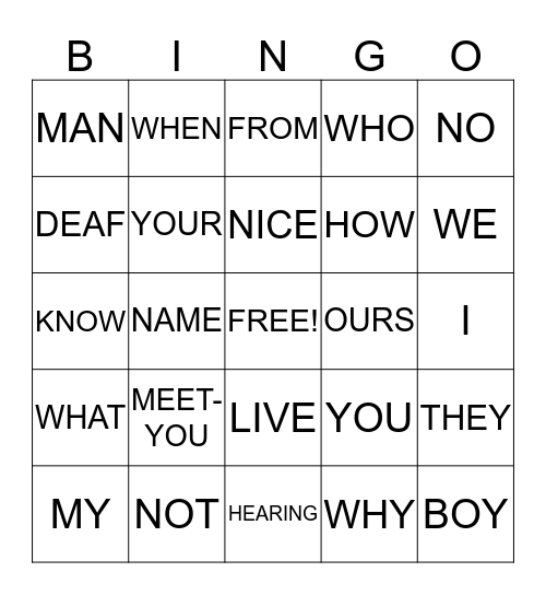 CHAPTER 1 Bingo Card